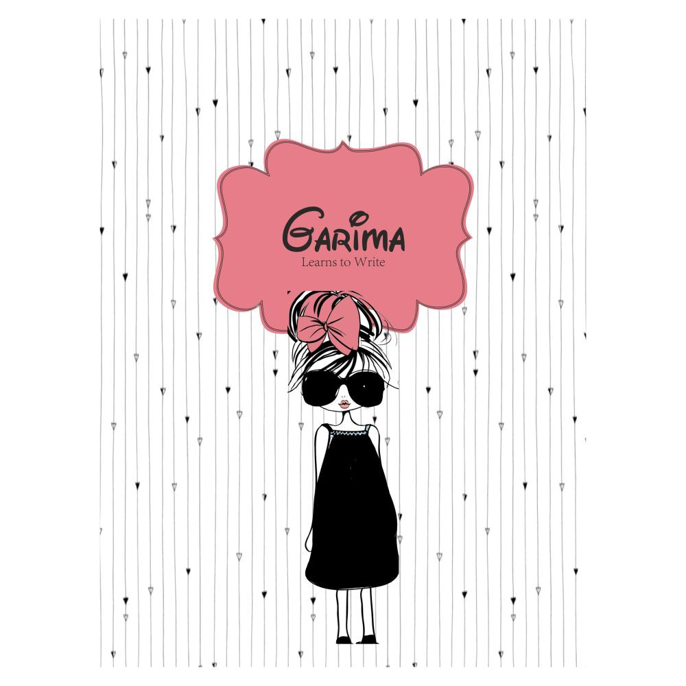 Writing Practice Book Camera Girl - Peppydots