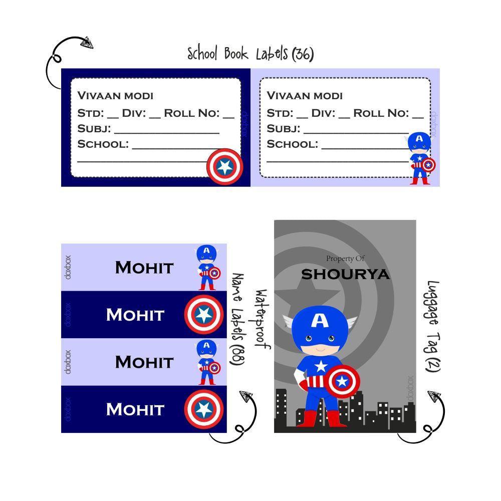 Back to school combo - Captain America - Peppydots