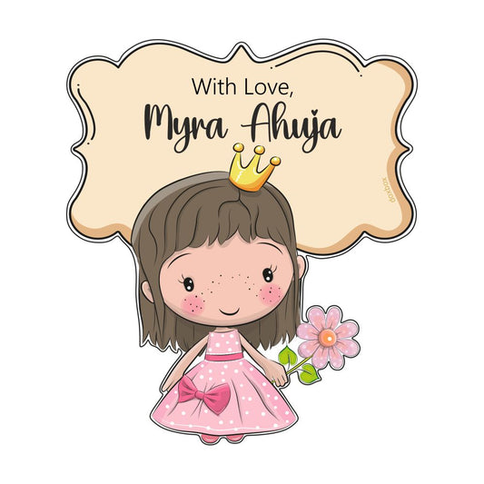 Gift Shape Sticker - Cute Princess - Peppydots