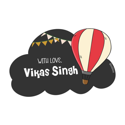 Gift Shape Sticker - Hot Air Balloon - Peppydots