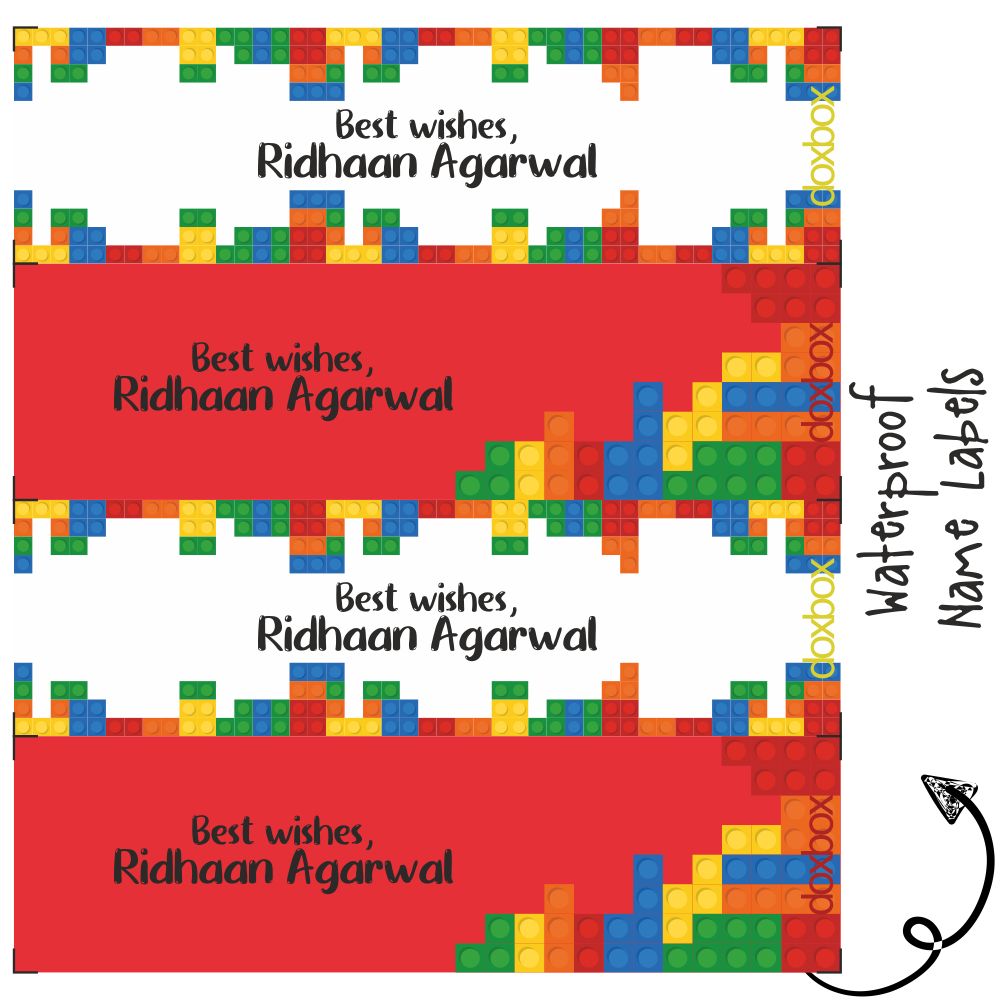 Waterproof Labels - Lego - Peppydots