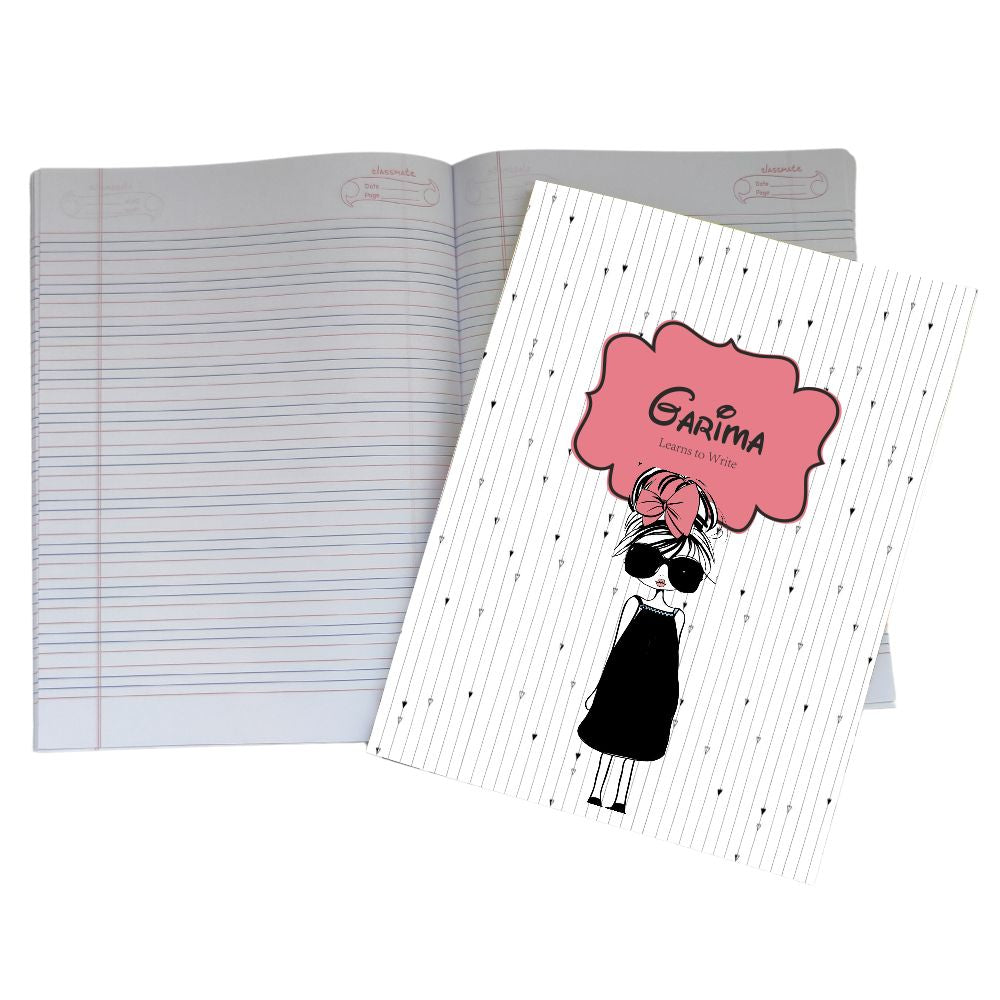 Writing Practice Book Camera Girl - Peppydots
