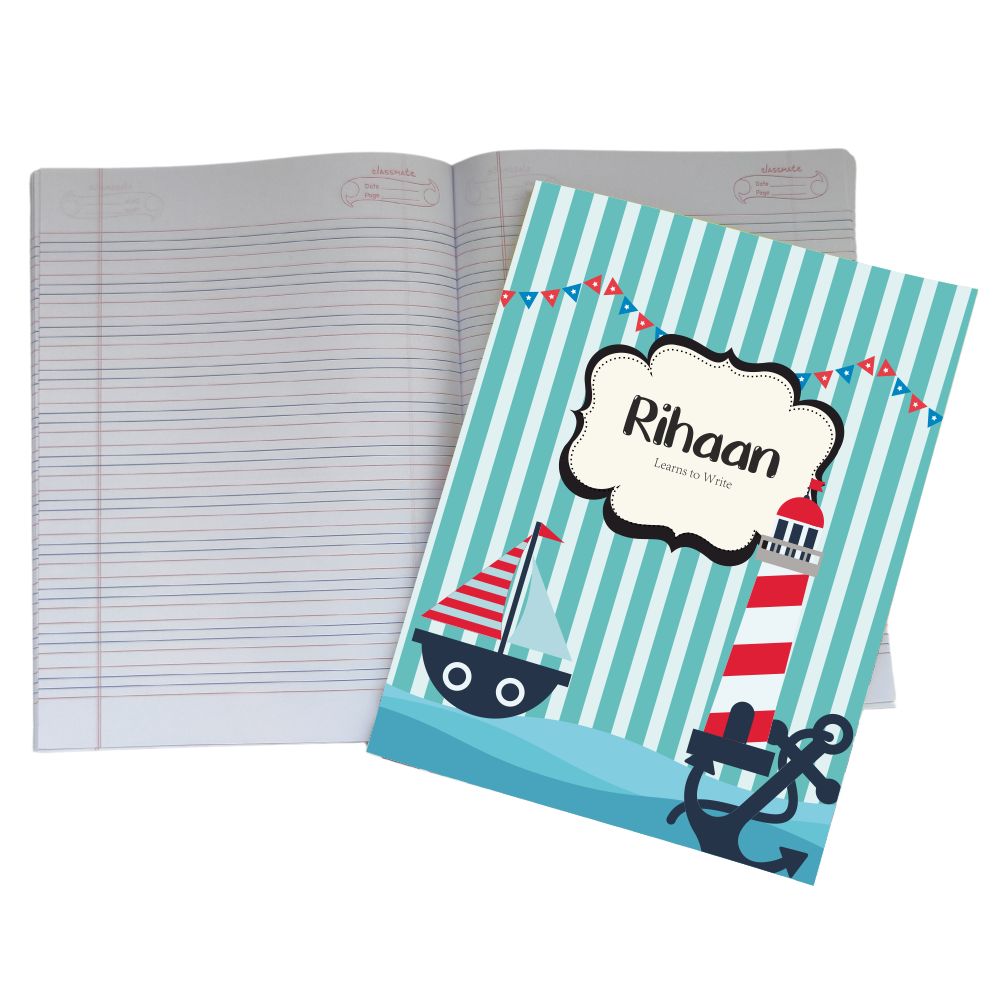 Writing Practice Book Nautical - Peppydots