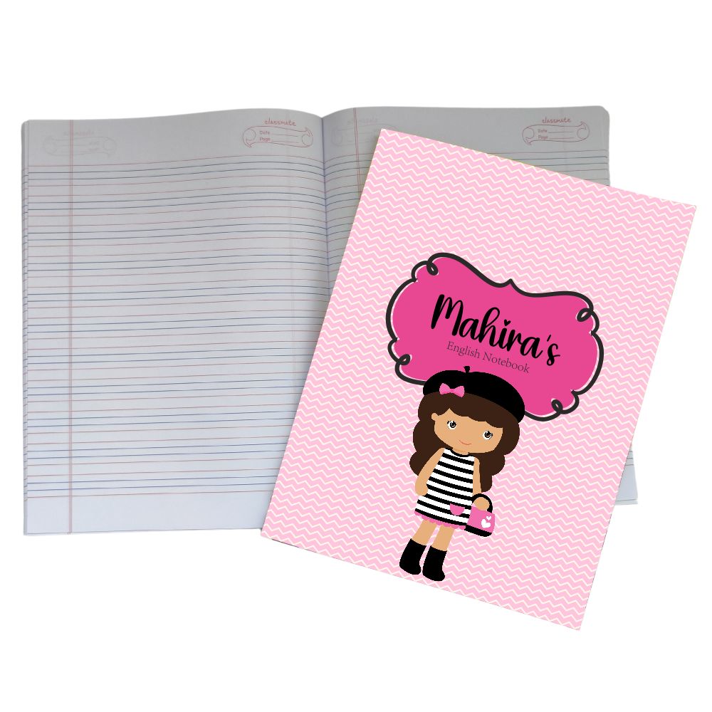 Writing Practice Book Girl with Purse - Peppydots