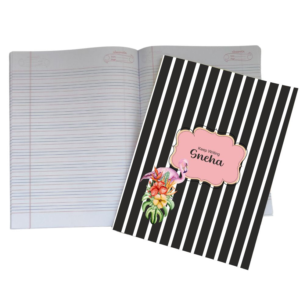 Writing Practice Book Tropical Flamingo - Peppydots