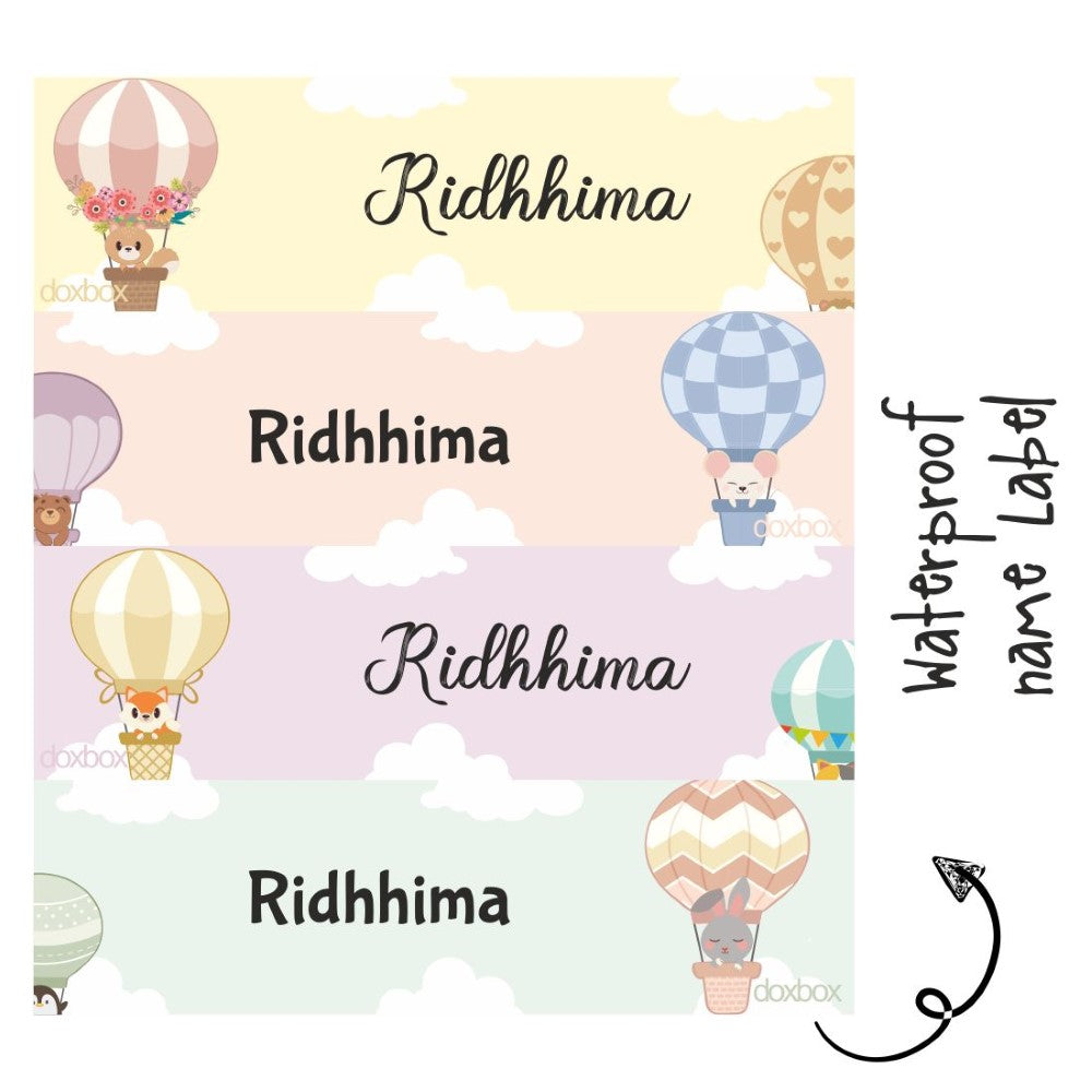 Waterproof Labels - Hot Air Balloon - Peppydots