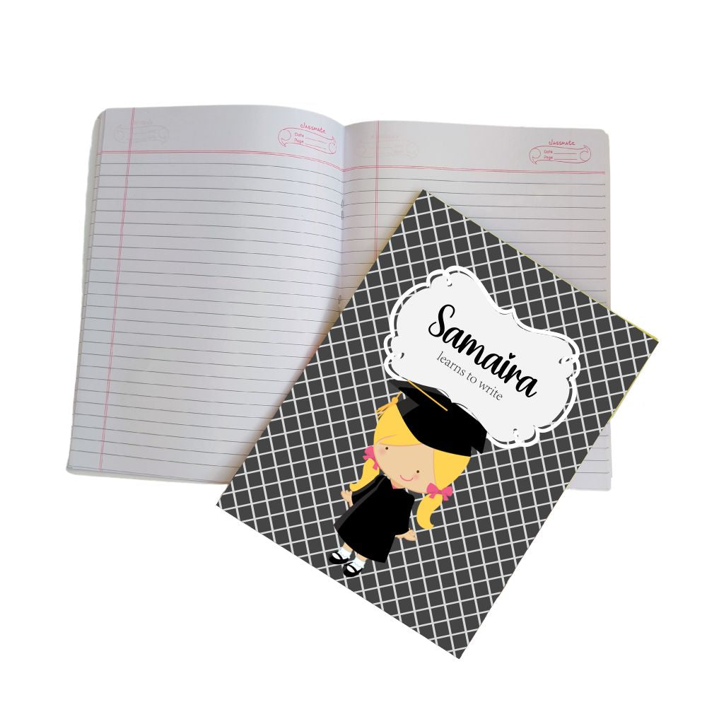 Writing Practice Book Graduation Girl - Peppydots