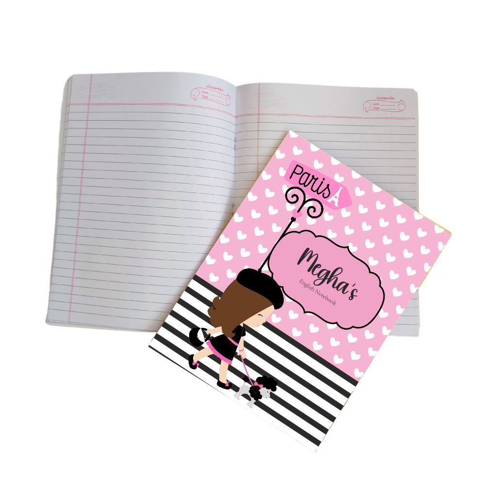 Writing Practice Book Paris Dog - Peppydots