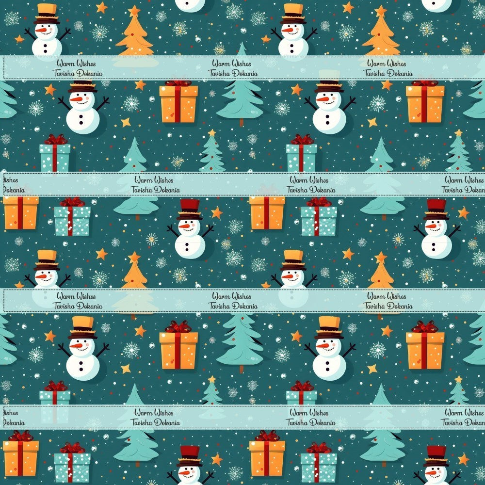 Wrapping Paper - Snowman - Peppydots