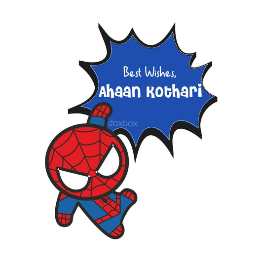 Gift Shape Sticker - Spiderman - Peppydots