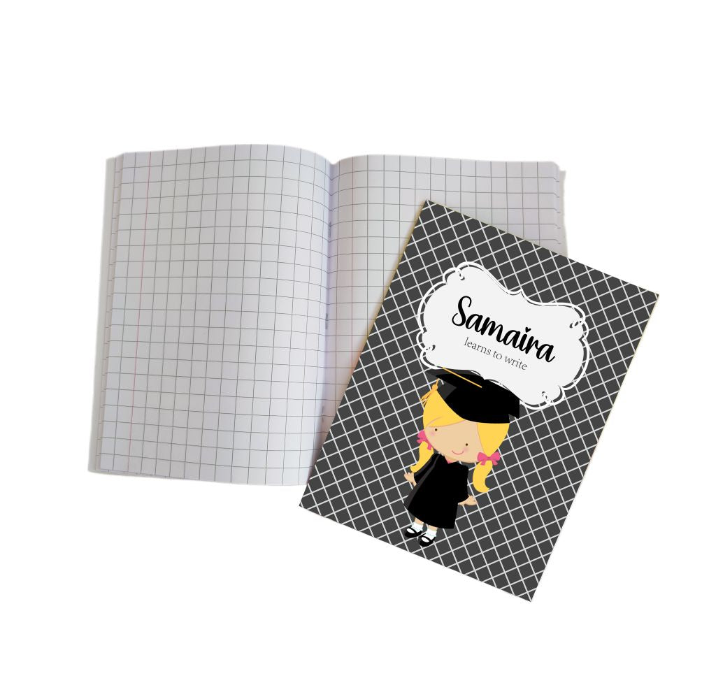 Writing Practice Book Graduation Girl - Peppydots