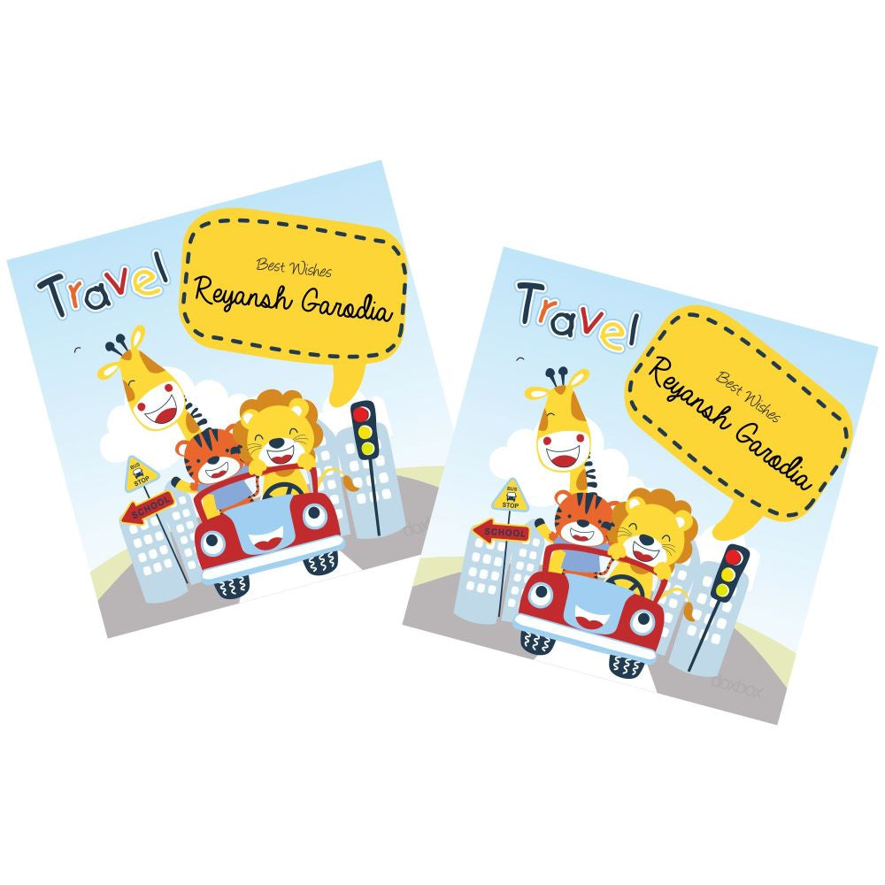 Gift Tag - Tiger On Ride - Peppydots