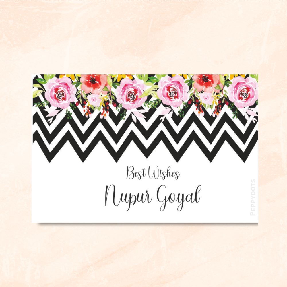 Gift Tag - Zig zag floral