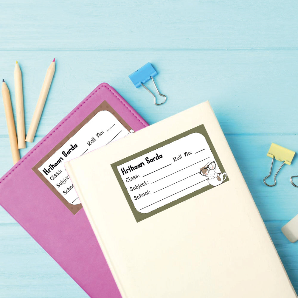School-Book-Labels Peppydots