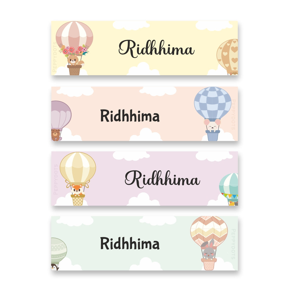Waterproof Labels - Hot Air Balloon Doxbox Store|]Peppydots