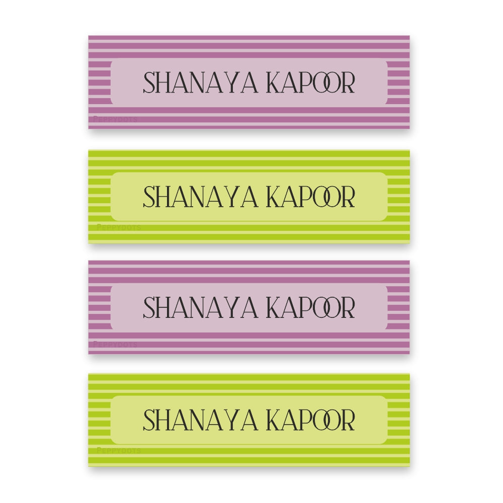 Waterproof Labels - Stripes Doxbox Store|]Peppydots