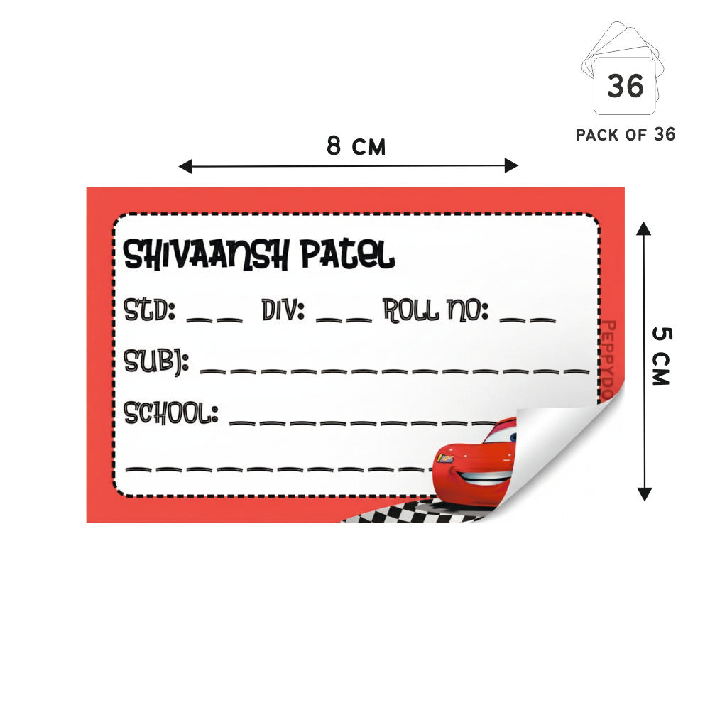 School Book Label - 95 Car Doxbox Store|]Peppydots