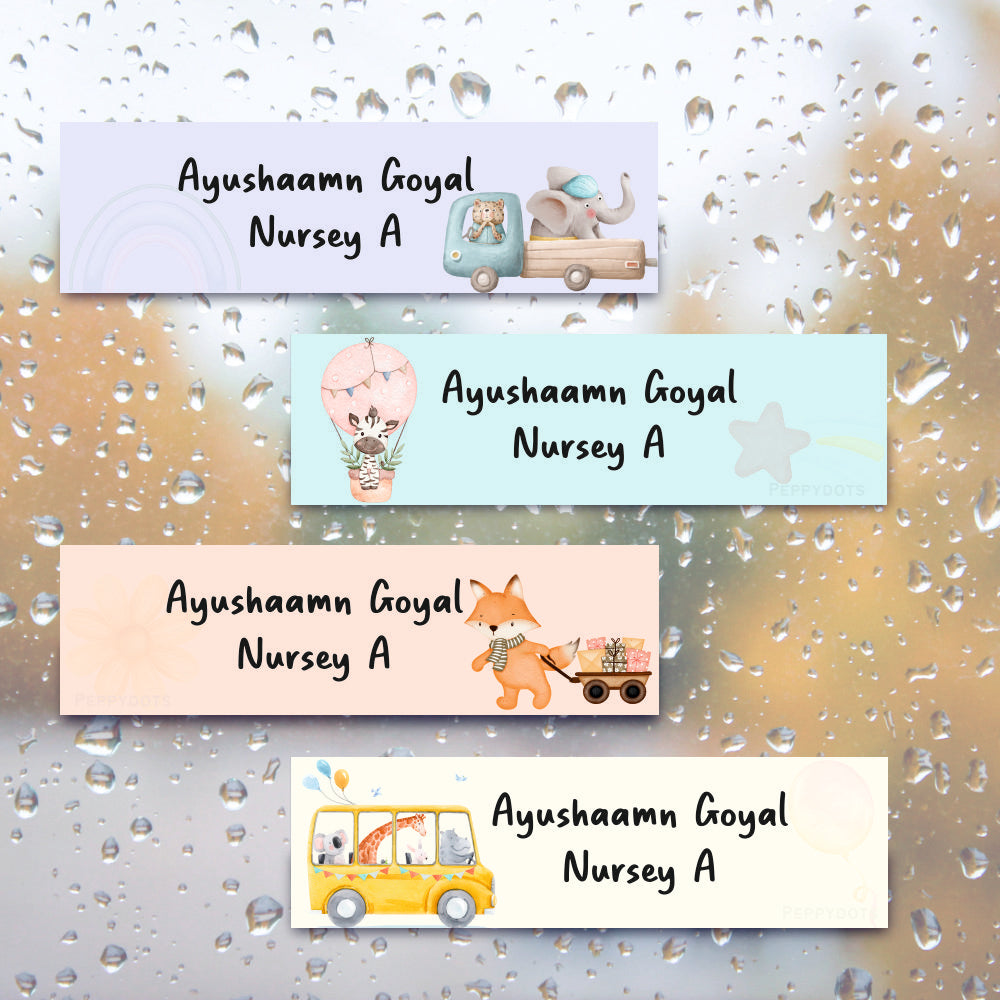 Waterproof Labels - Animal Racer Doxbox Store|]Peppydots