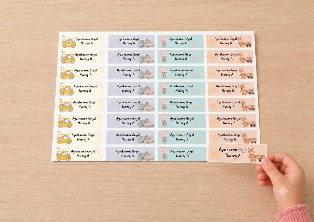 Waterproof Labels - Animal Racer Peppydots|]Peppydots