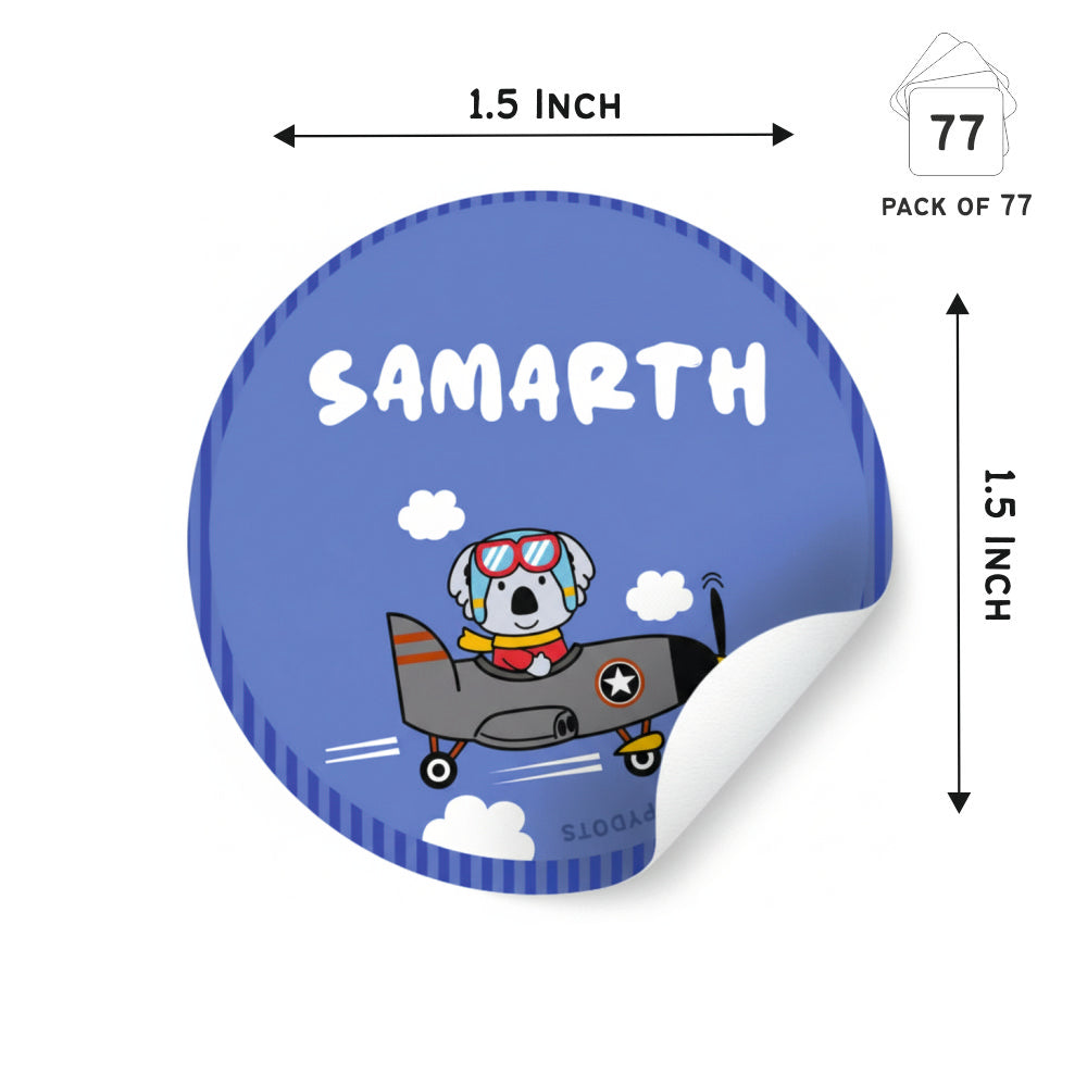 Round Waterproof Labels - Animal Ride Doxbox Store|]Peppydots