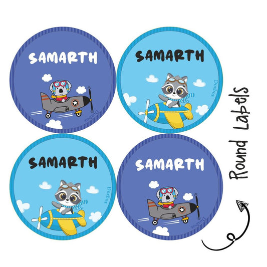 Round Waterproof Labels - Animal Ride Doxbox Store|]Peppydots