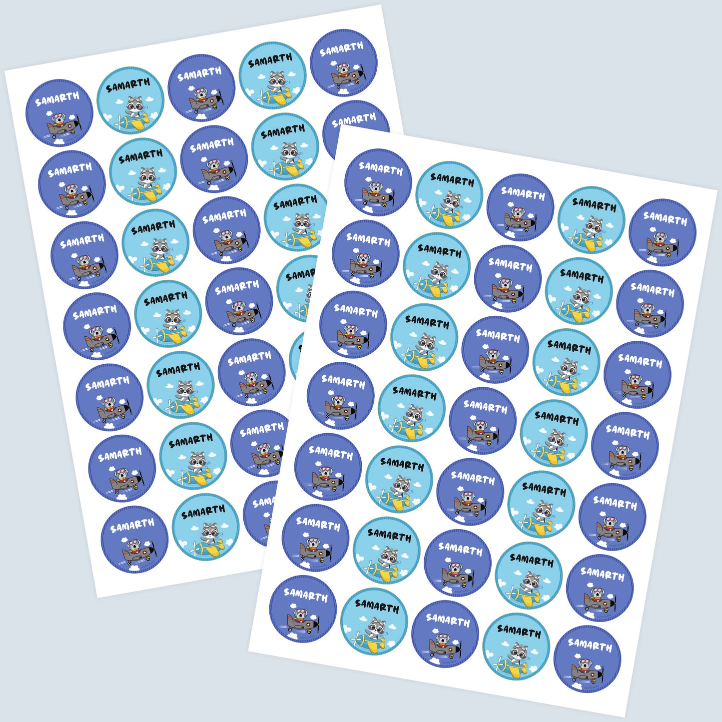 Round Waterproof Labels - Animal Ride Doxbox Store|]Peppydots