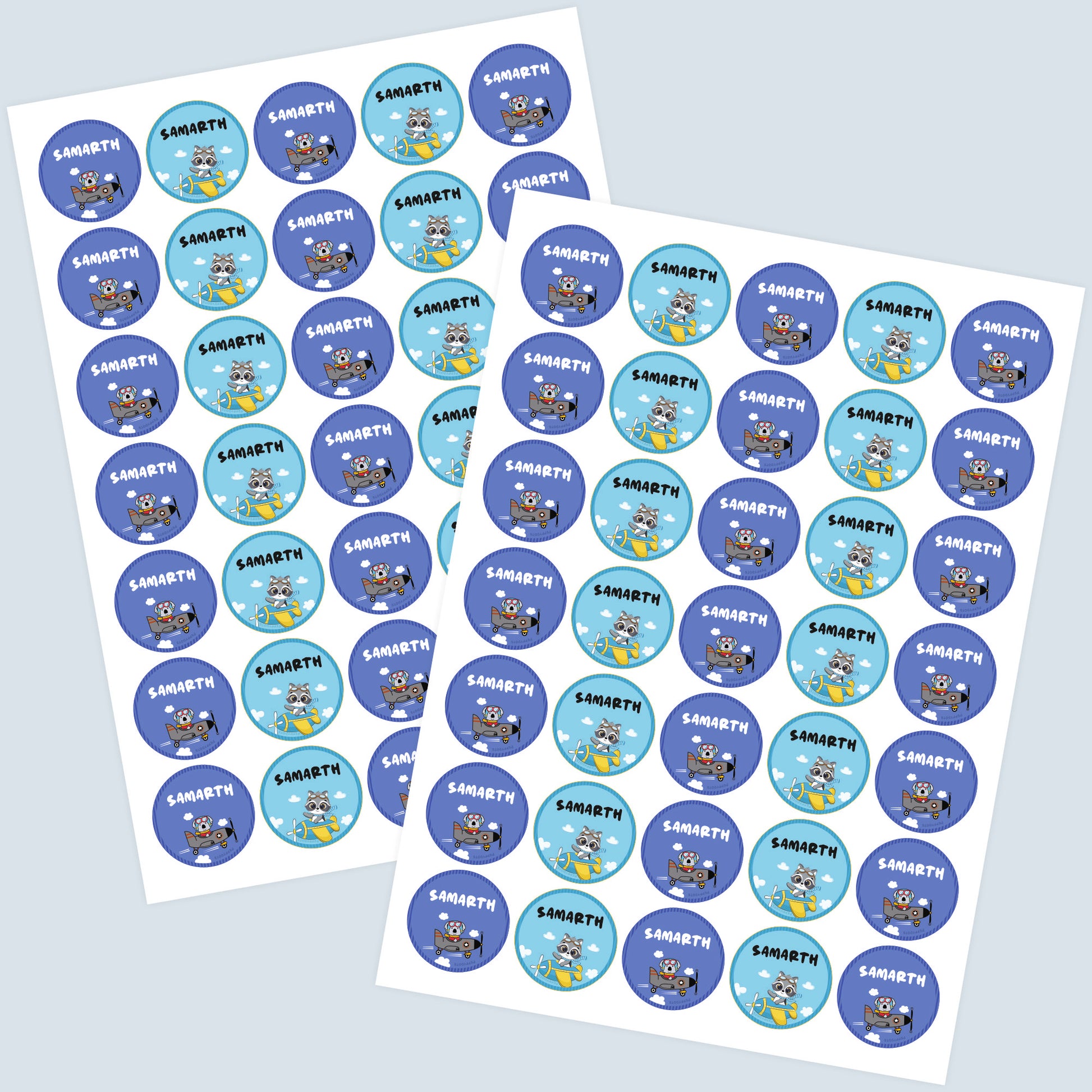 Round Waterproof Labels - Animal Ride Doxbox Store|]Peppydots