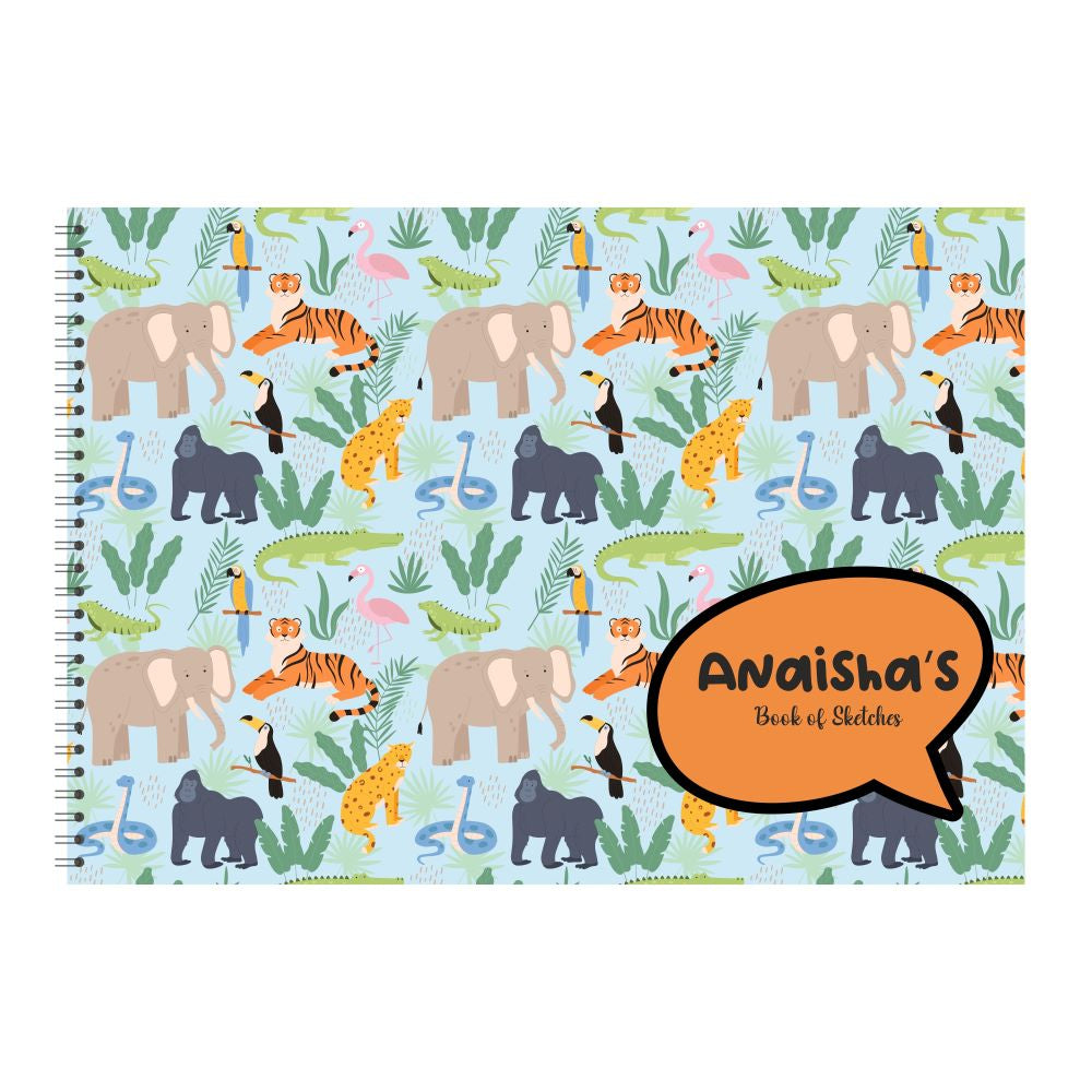 Personalised Sketchbook - Animal World Doxbox Store|]Peppydots