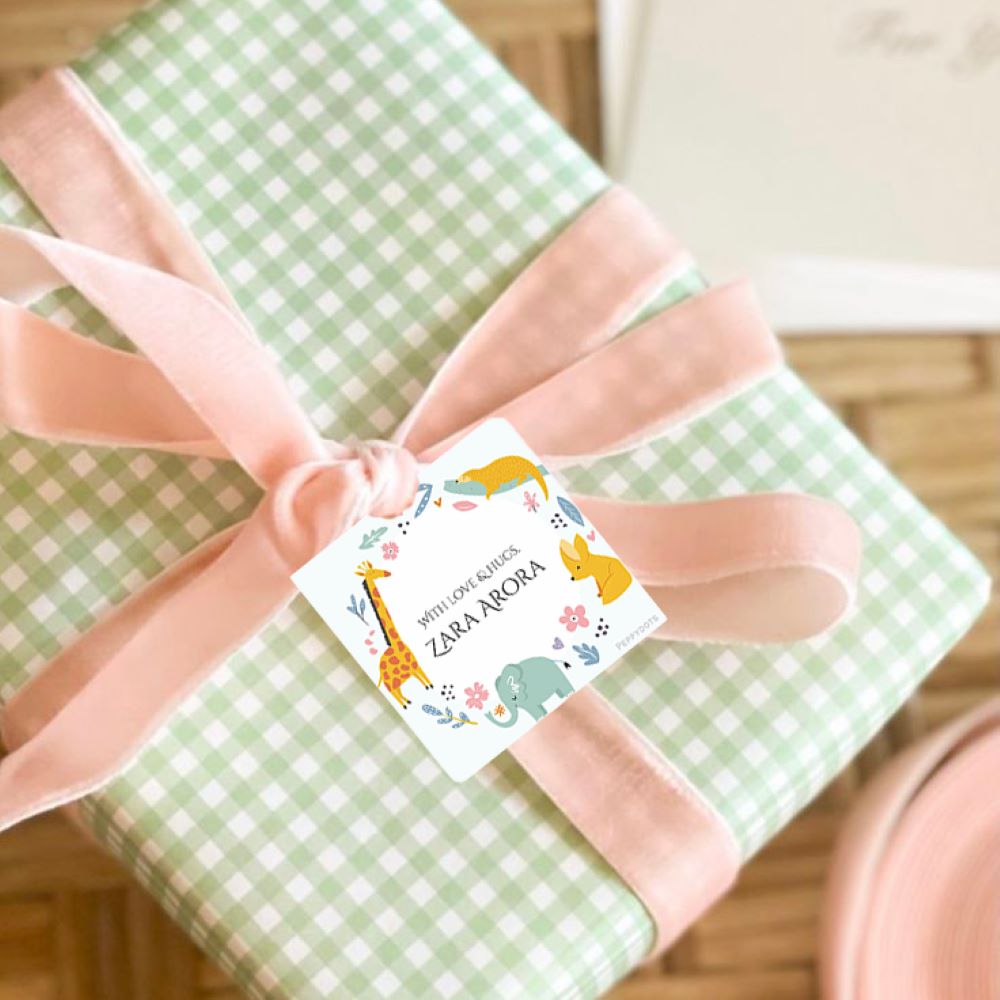 Gift Tag - Animal Wreath Doxbox Store|]Peppydots