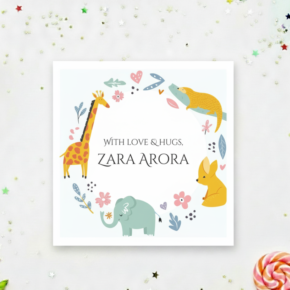 Gift Labels - Animal Wreath Doxbox Store|]Peppydots