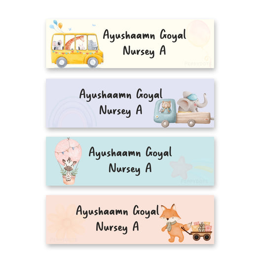 Waterproof Labels - Animal Racer Doxbox Store|]Peppydots