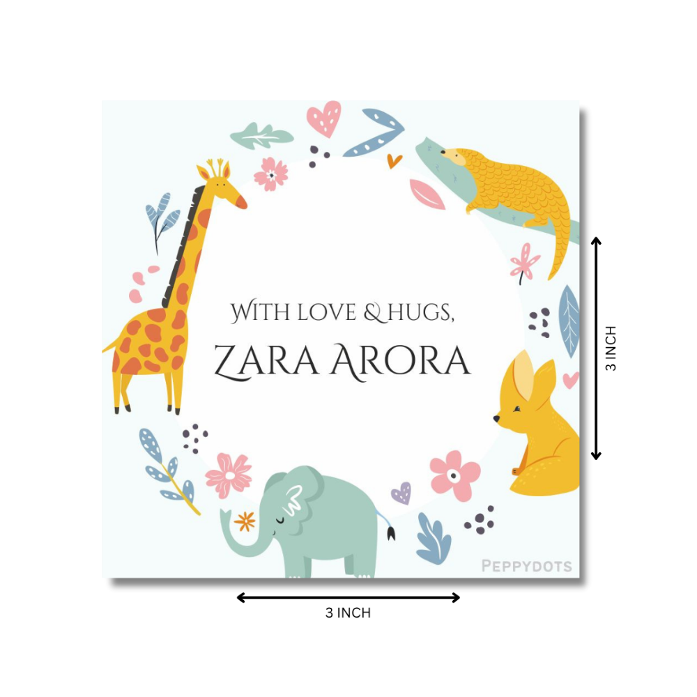 Gift Tag - Animal Wreath Doxbox Store|]Peppydots