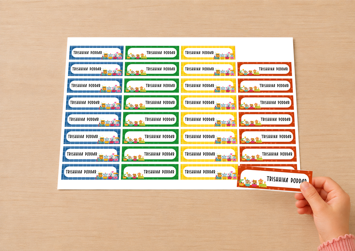 Waterproof Labels - Animals Fun Ride Peppydots|]Peppydots