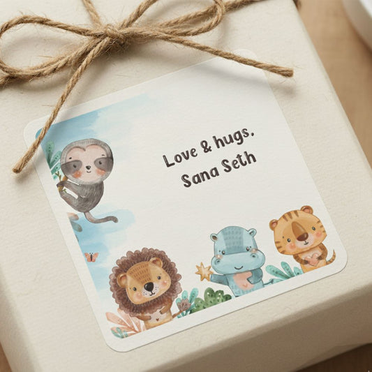 Gift Labels - Animals watercolor Doxbox Store|]Peppydots