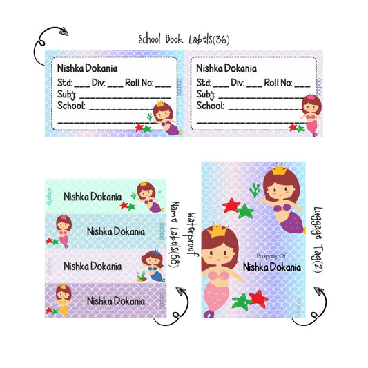 Back to school combo - Cute mermaid Doxbox Store|]Peppydots
