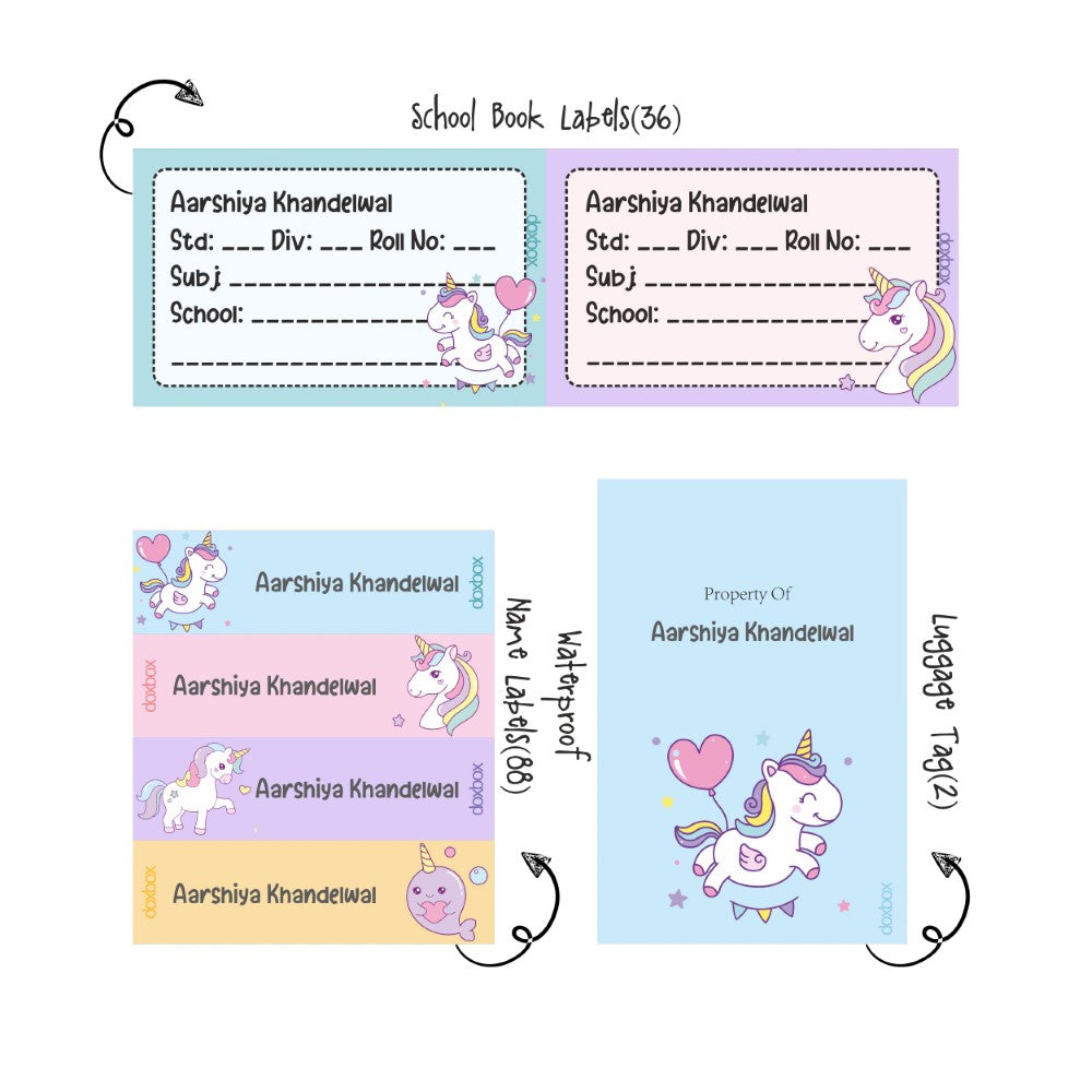 Back to school combo - Unicorn Fun Doxbox Store|]Peppydots