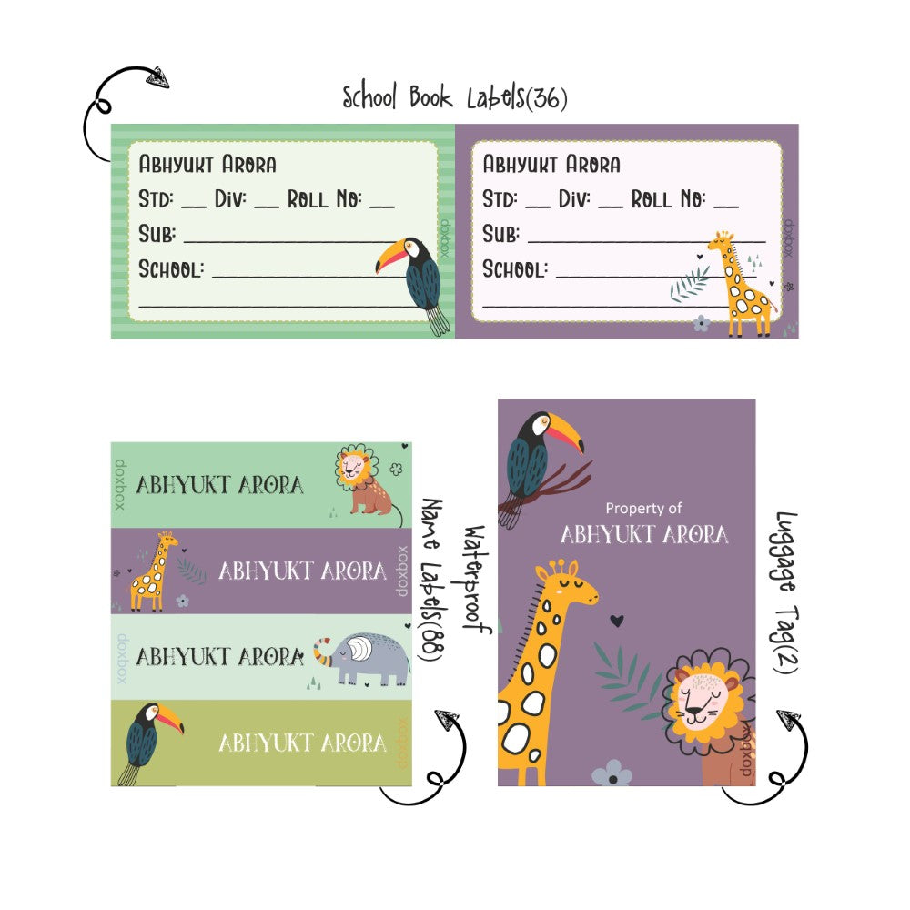 Back to school combo - wild life Doxbox Store|]Peppydots