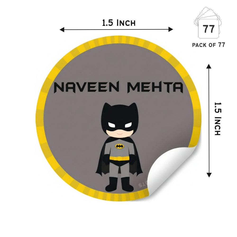 Round Waterproof Labels - Batman Doxbox Store|]Peppydots