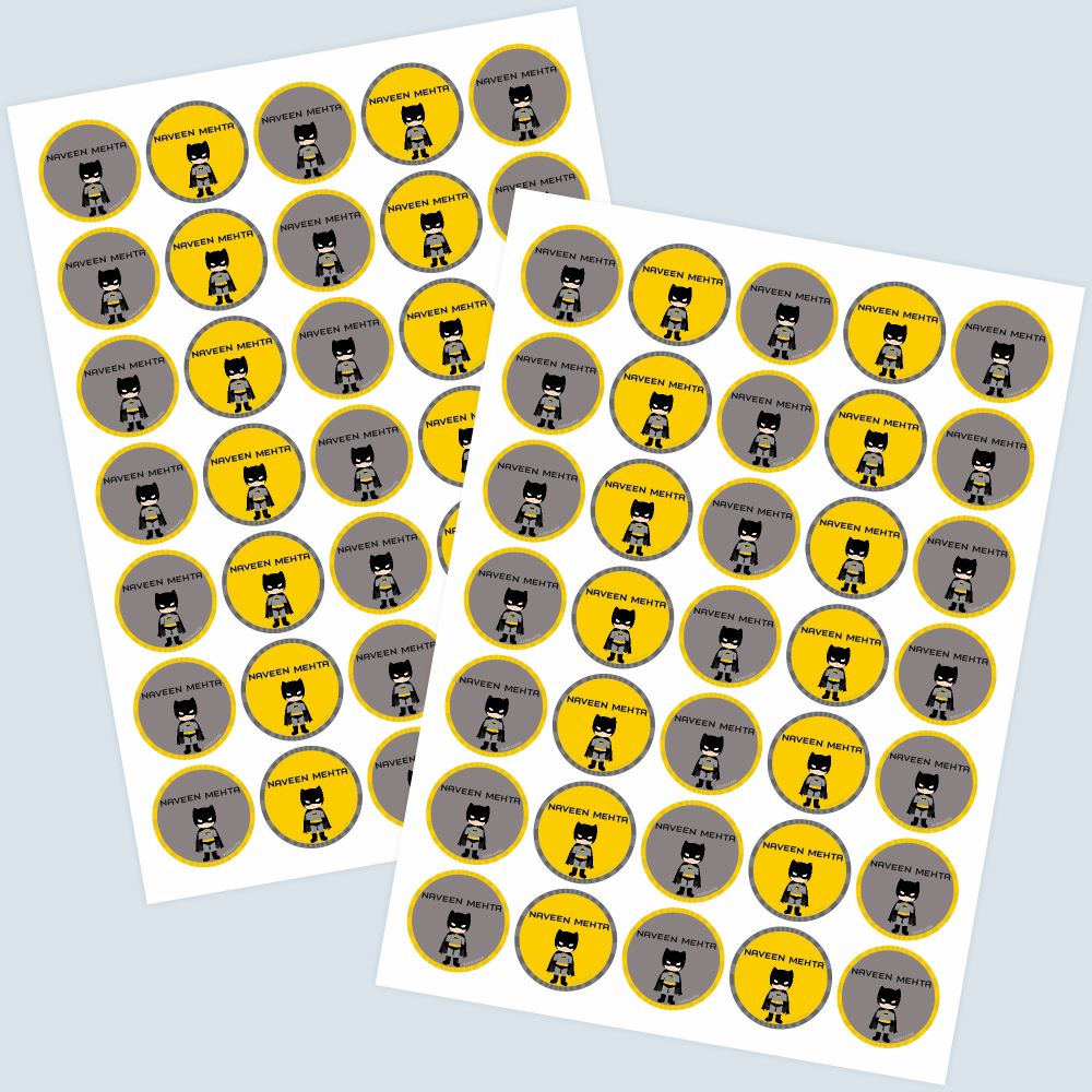 Round Waterproof Labels - Batman Doxbox Store|]Peppydots