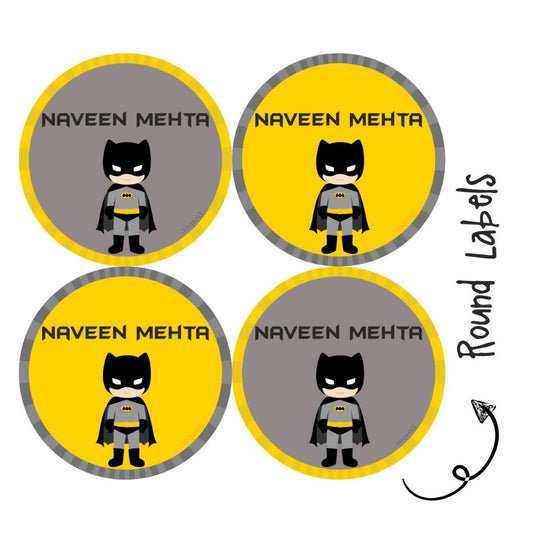 Round Waterproof Labels -Batman Doxbox Store|]Peppydots
