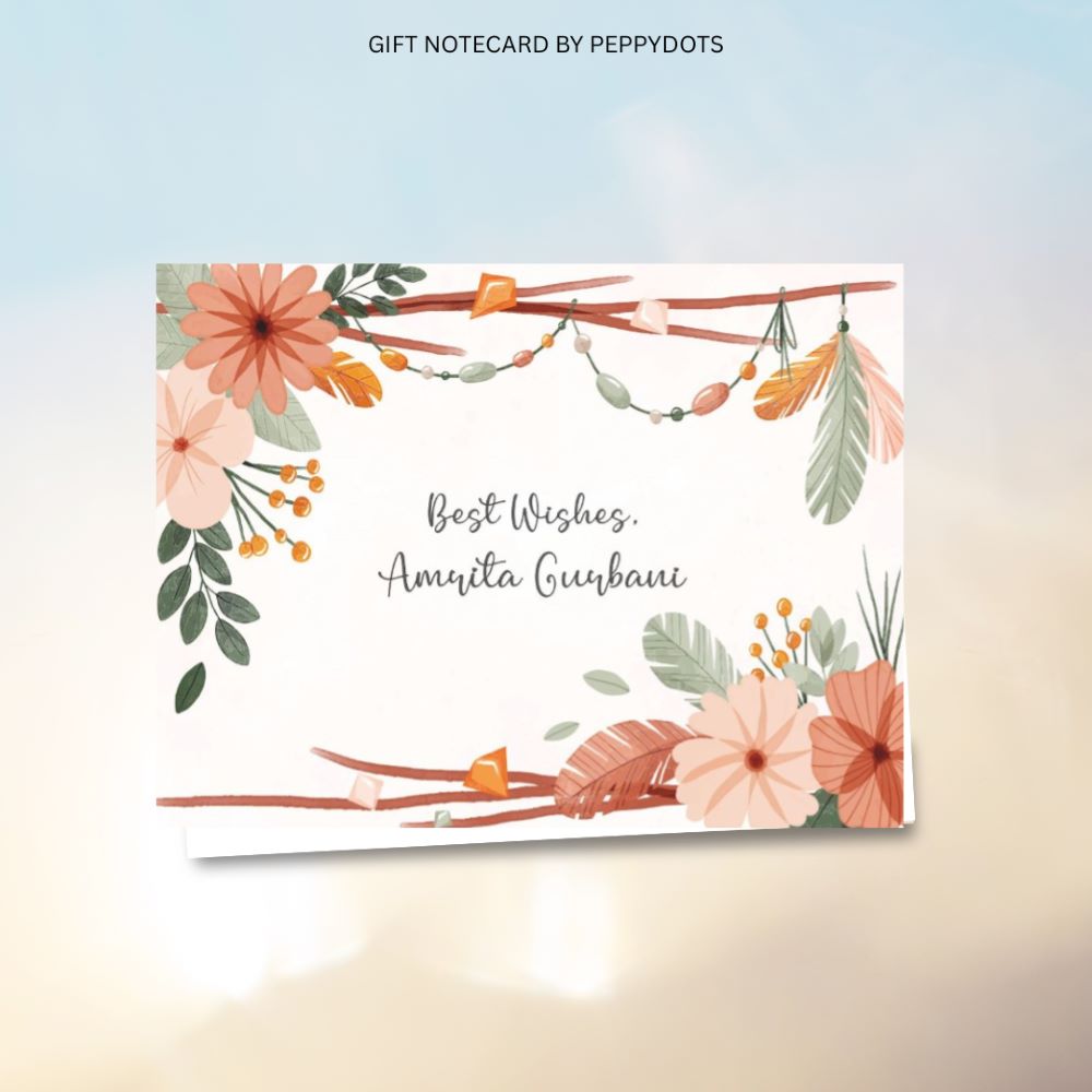 Gift notecard -Boho Flower Doxbox Store|]Peppydots