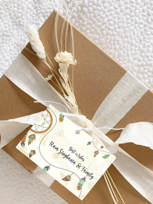 Gift Tag - Boho Feathers Doxbox Store|]Peppydots