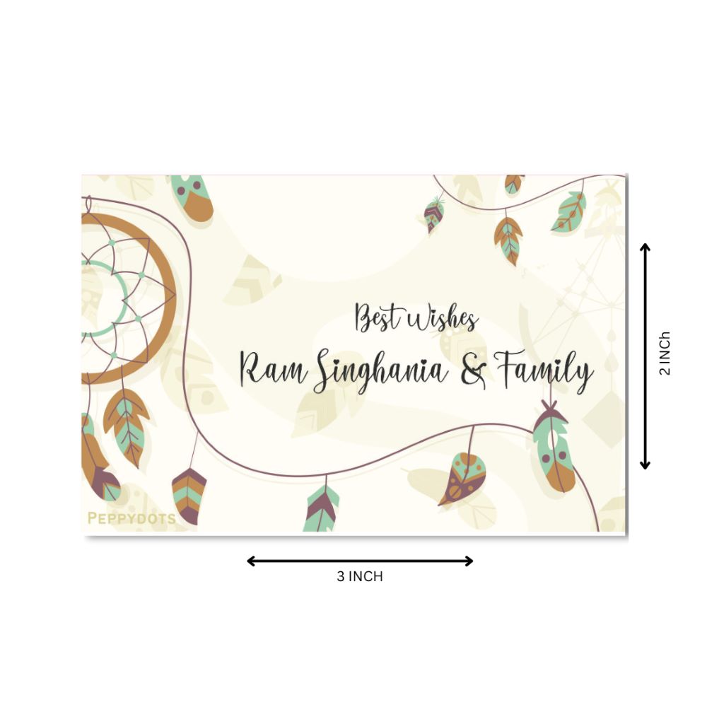 Gift Tag - Boho Feathers Doxbox Store|]Peppydots