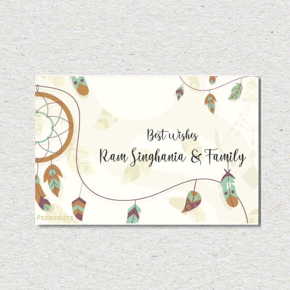 Gift Tag - Boho Feathers Doxbox Store|]Peppydots