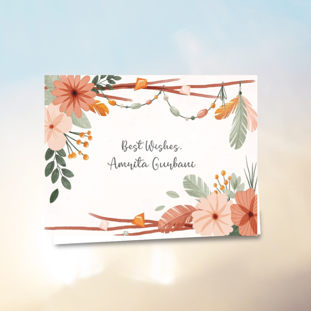 Gift Notecard - Boho Flower Doxbox Store|]Peppydots
