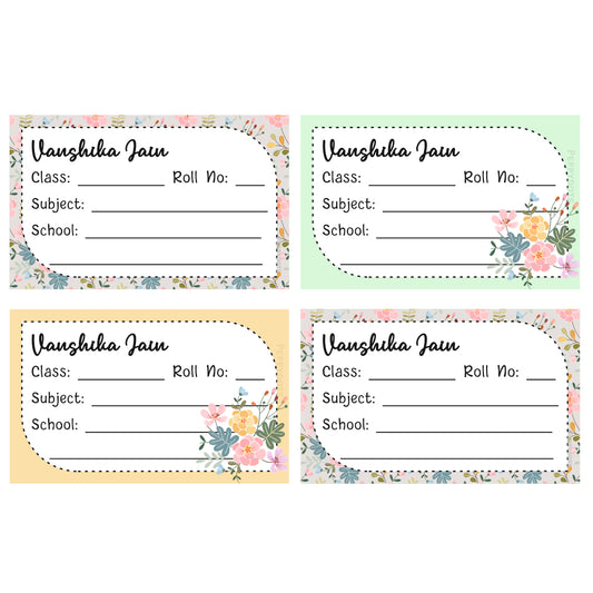 School Book Label - Bouquet Doxbox Store|]Peppydots