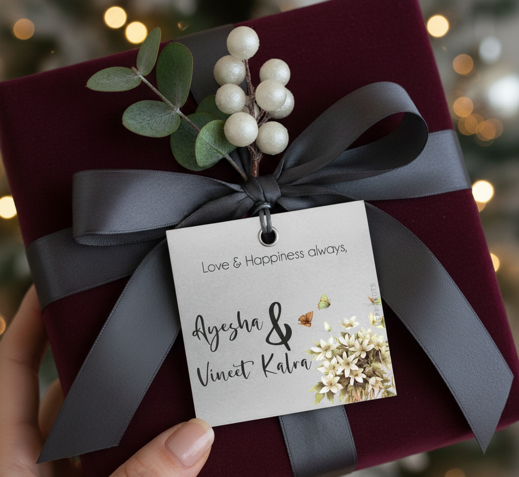 Silver Gift Tag - Bouquet Doxbox Store|]Peppydots