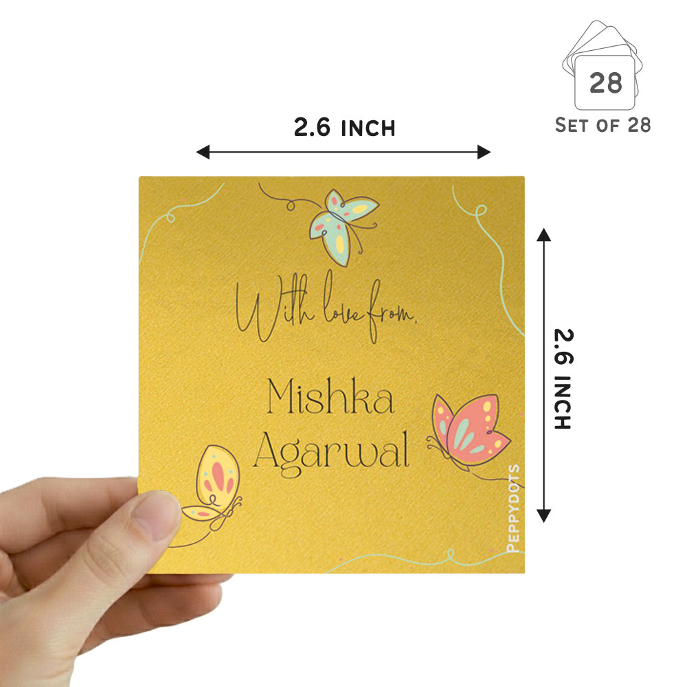 Golden Gift Tag - Butterfly Doxbox Store|]Peppydots