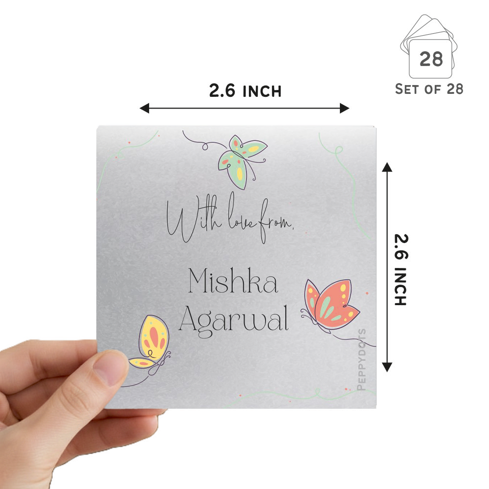 Silver Gift Tag - Butterfly Doxbox Store|]Peppydots