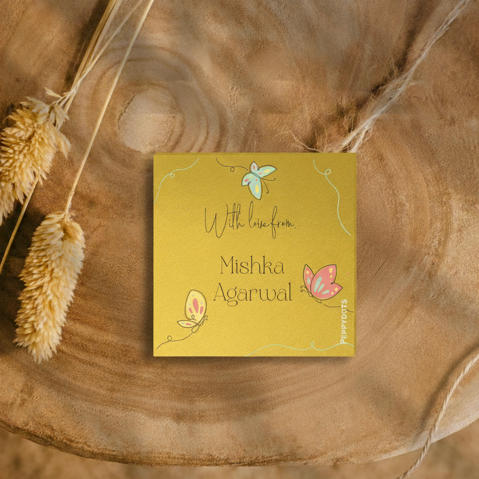 Golden Gift Tag - Butterfly Doxbox Store|]Peppydots